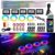 แถบไฟ LED RGB อะคริลิค สีรุ้ง สําหรับตกแต่งภายในรถยนต์ DIY